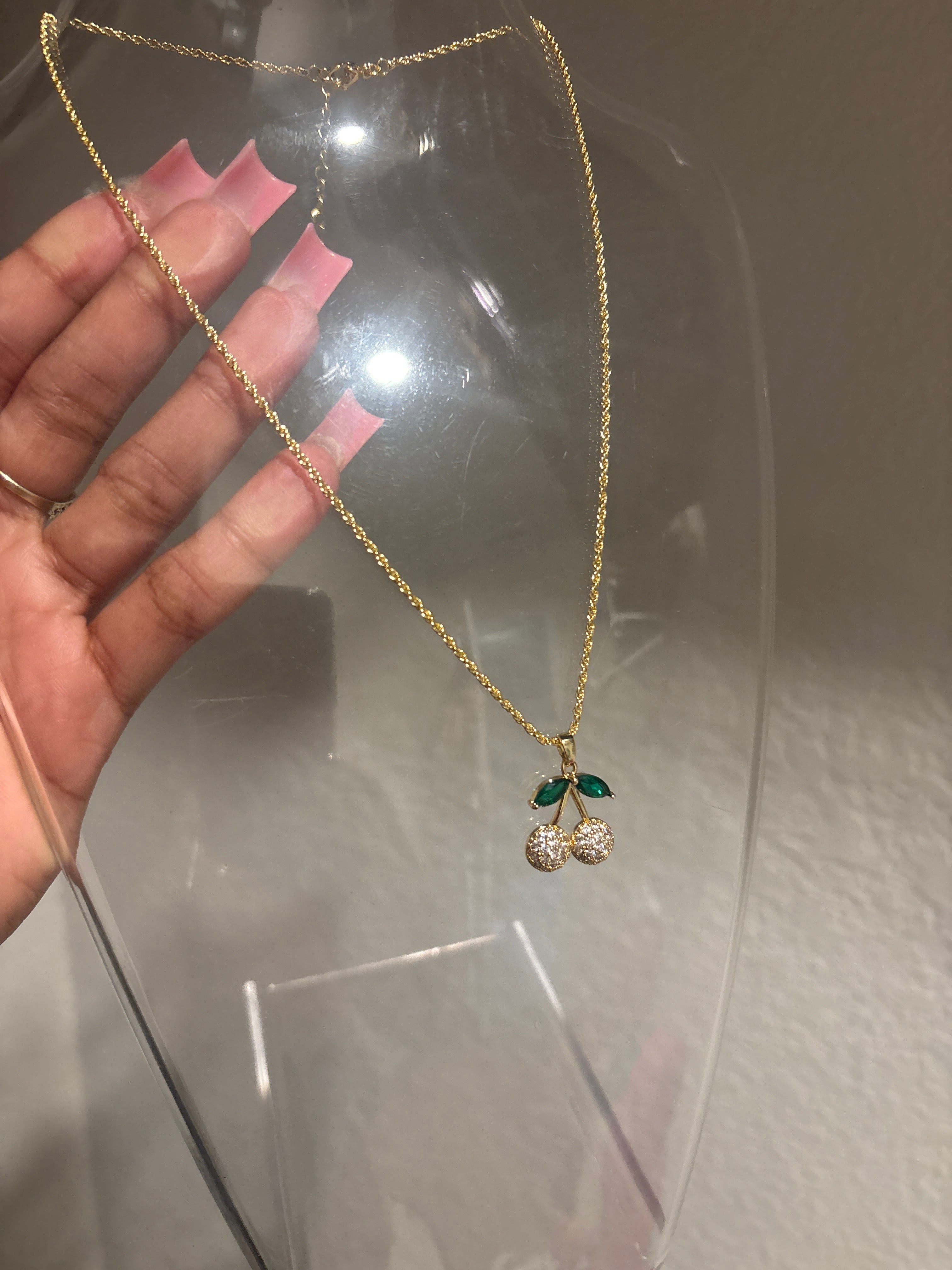 Silver Cherry Necklace