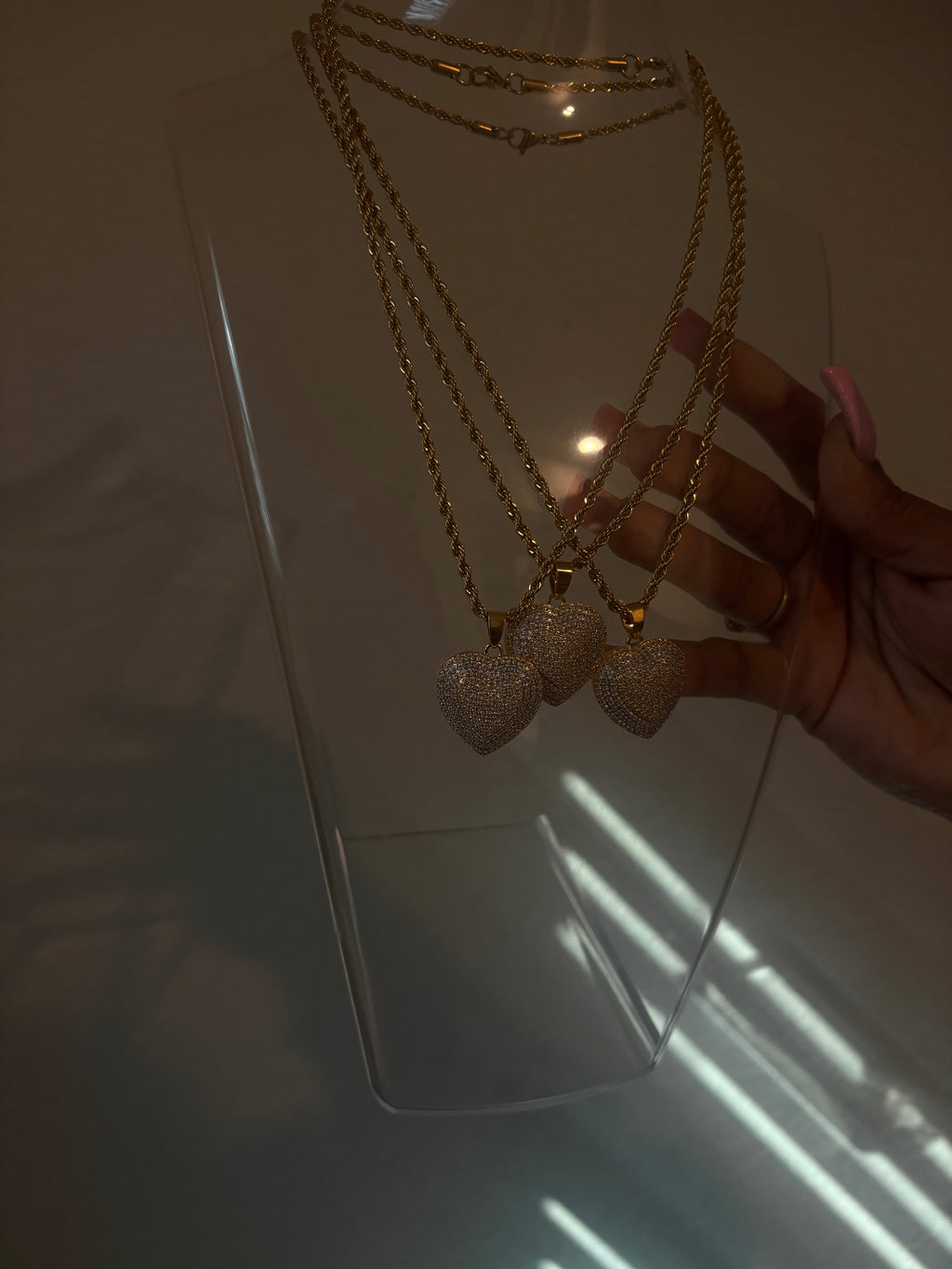 Gold Diamond 🩷 Pendant