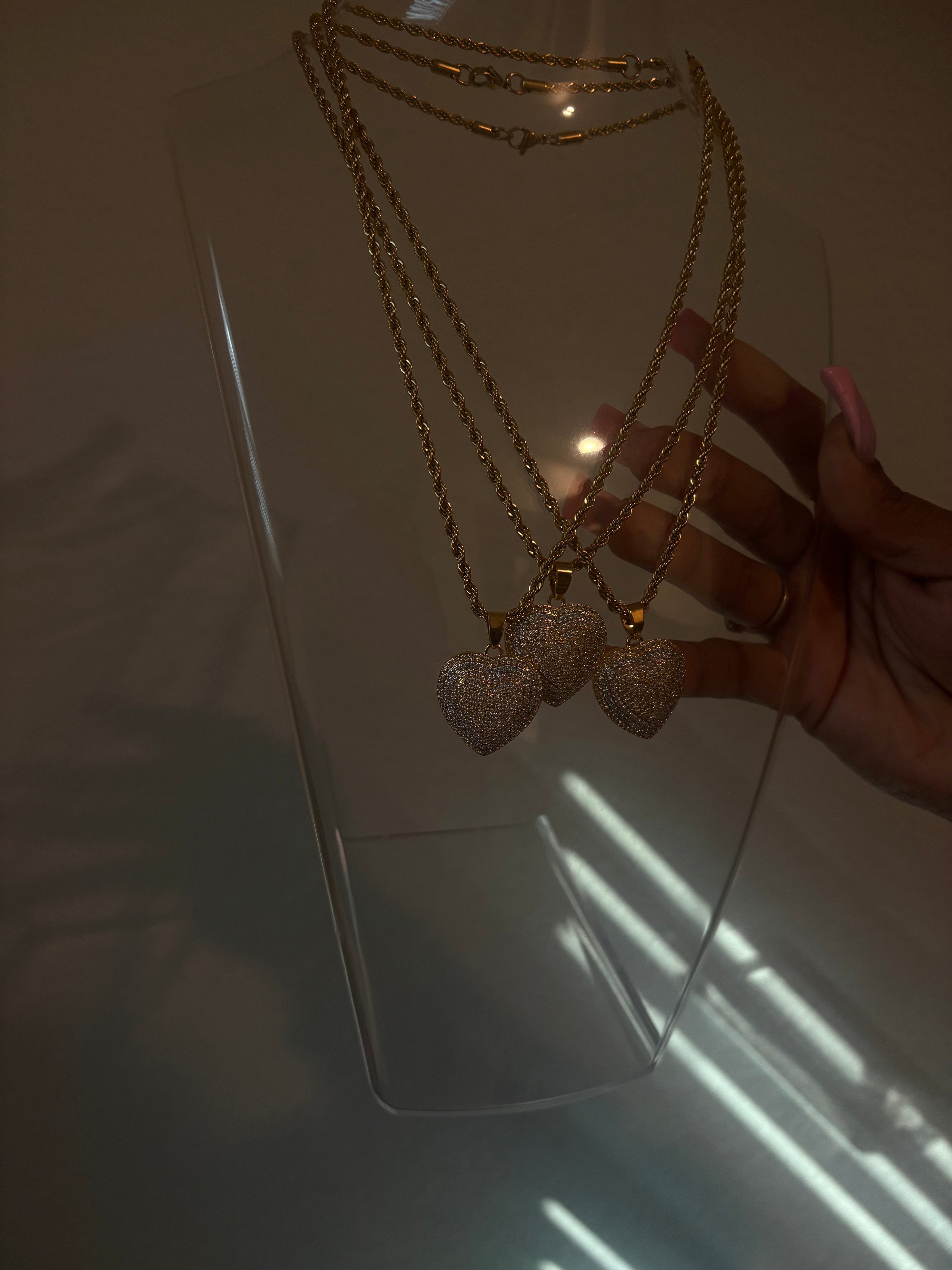 Gold Diamond 🩷 Pendant