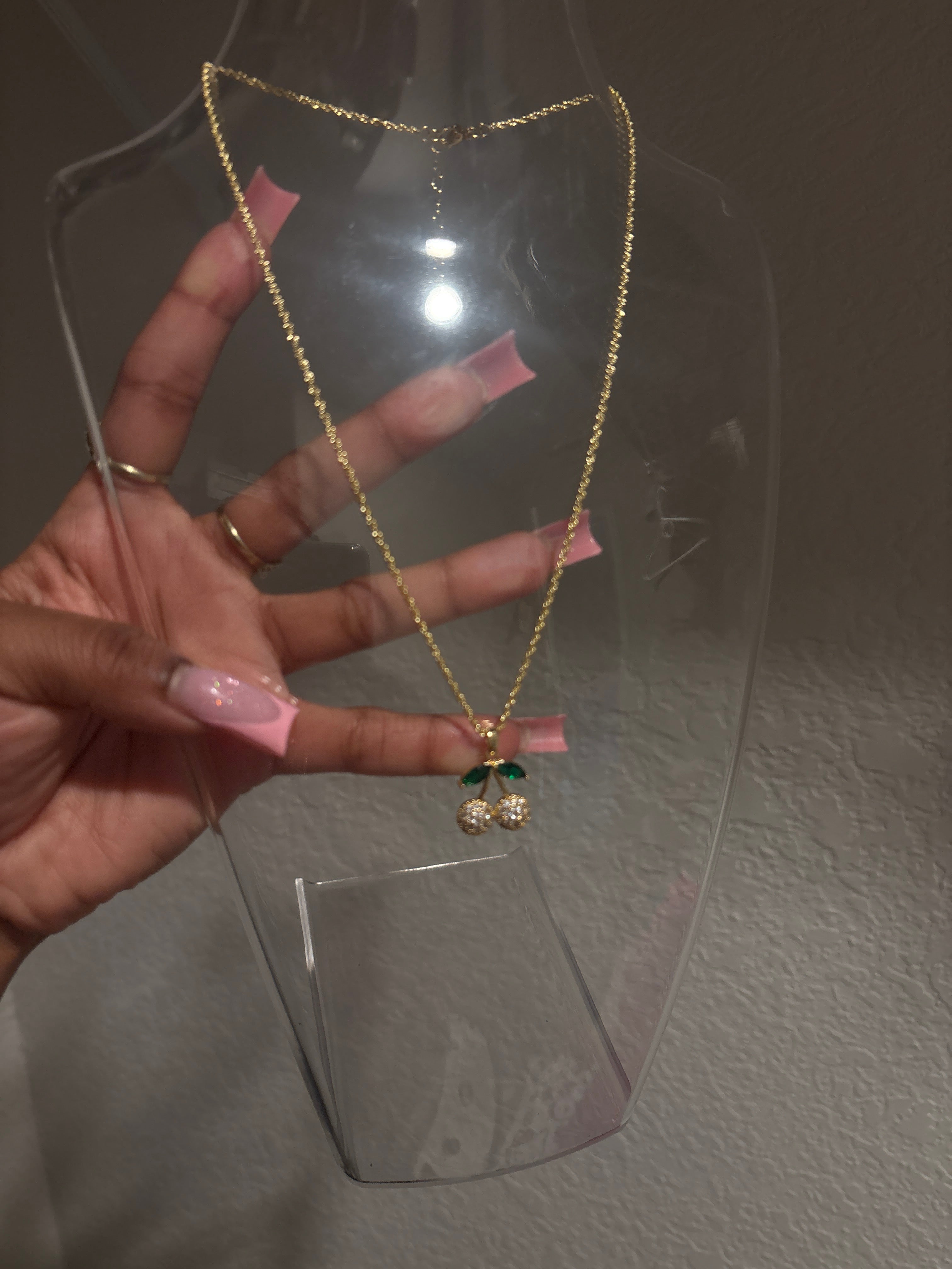 Silver Cherry Necklace