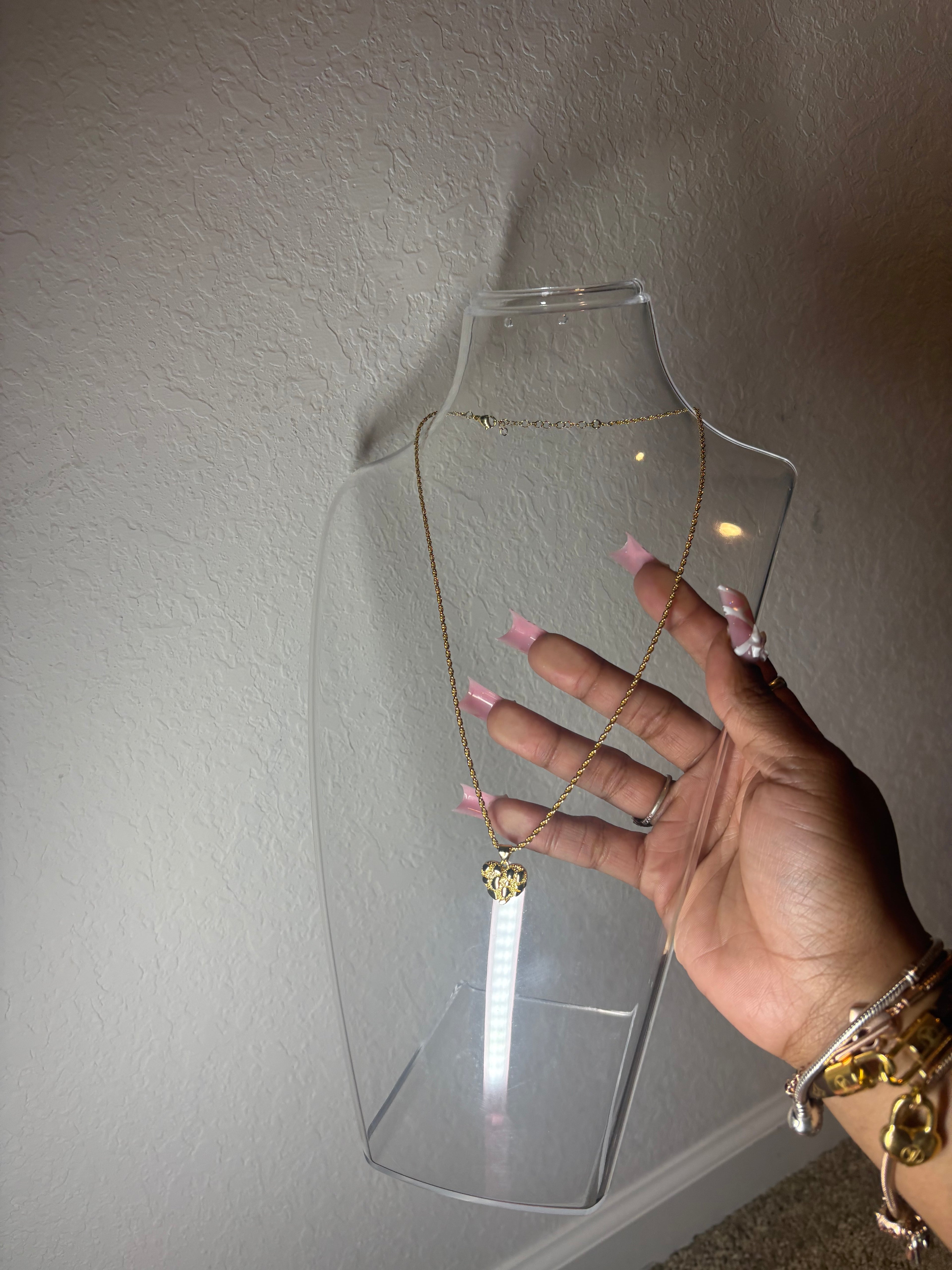 Gold Nugget Heart Chain  ᥫ᭡.