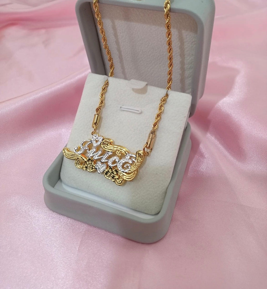 Double plated name necklace⋆⋅☆⋅⋆