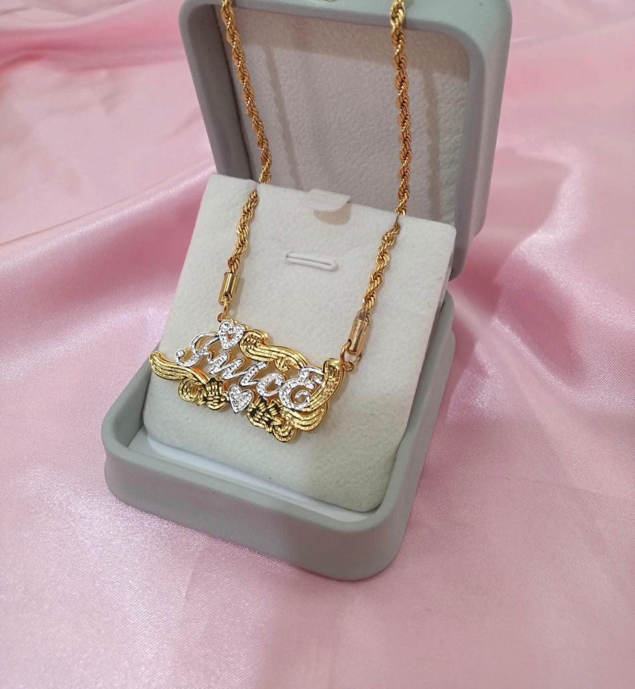 Double plated name necklace⋆⋅☆⋅⋆