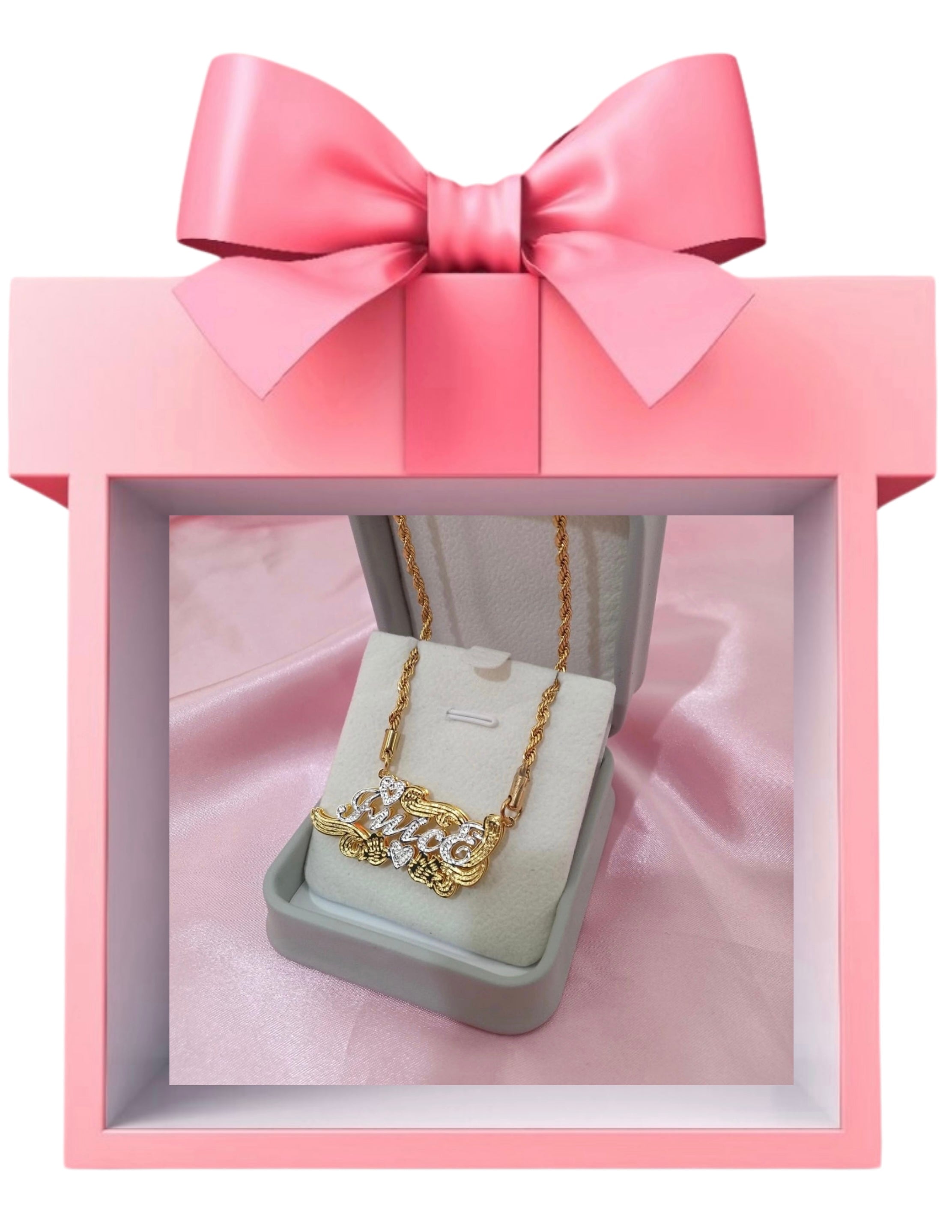 Double plated name necklace⋆⋅☆⋅⋆